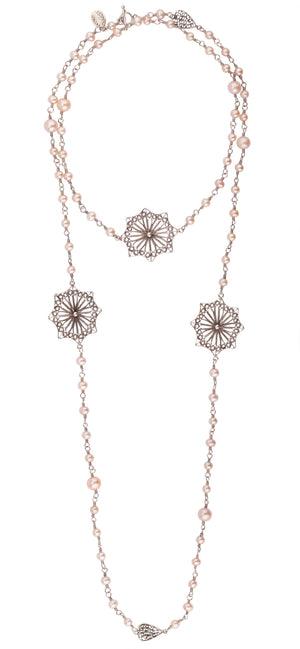 Hilma Collection Necklace  -  Pink Pearl