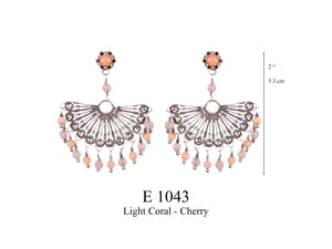 Coral Fan Earrings