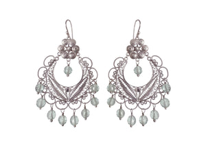 Chandelier earrings - Light Green AL