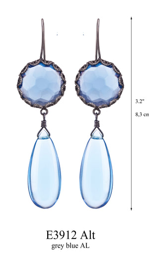 Ornate Tears Earrings -  AL BLUE