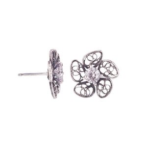 Phlox flower stud earrings - White ✿