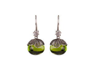 Aqua Lemuria Dewdrop Earrings Green