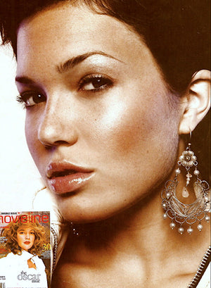 Mandy Moore with Yvone Christa earrings in Movieline magazine