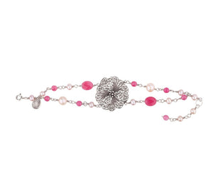 Hilma Collection Bracelet  - Pink Pearl and Fuchsia ✿