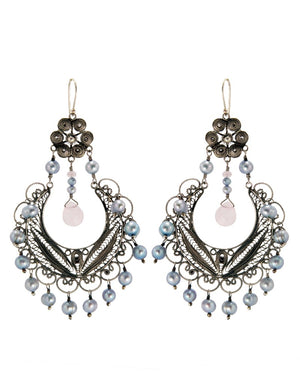 Yvone Christa_Frida chandelier earrings - ice blue pearl_EC886