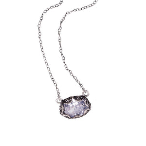 YVONE CHRISTA_SOLITAIRE CLEAR CZ NECKLACE_C3928
