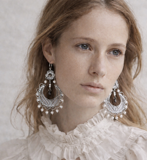 Frida Chandelier Earrings - White Pearls E1607 wp