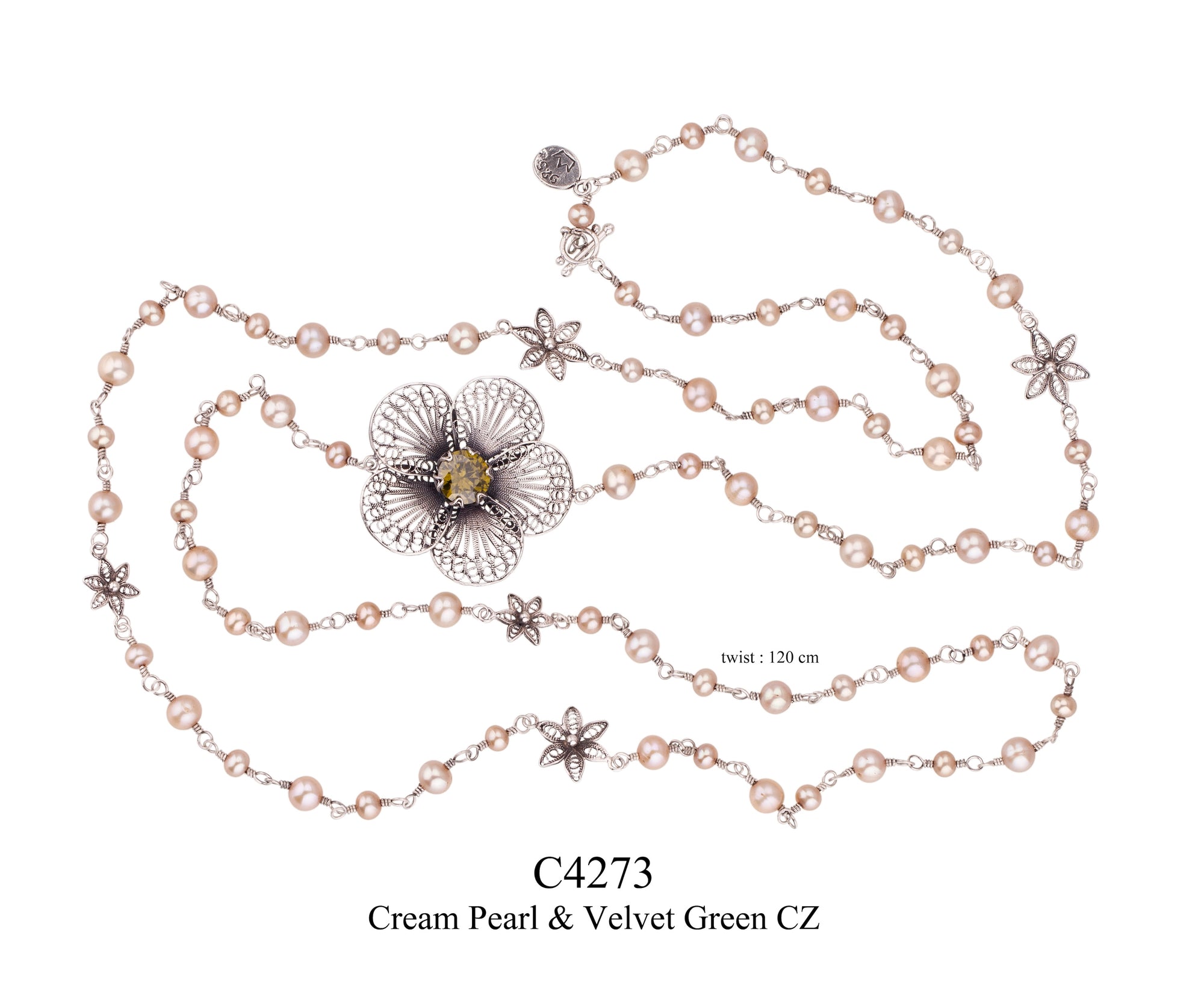 Daisy Velvet Long Necklace