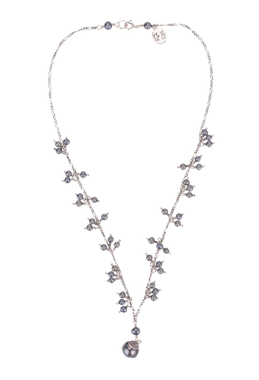 Lily of the Valley Necklace - Dark gray