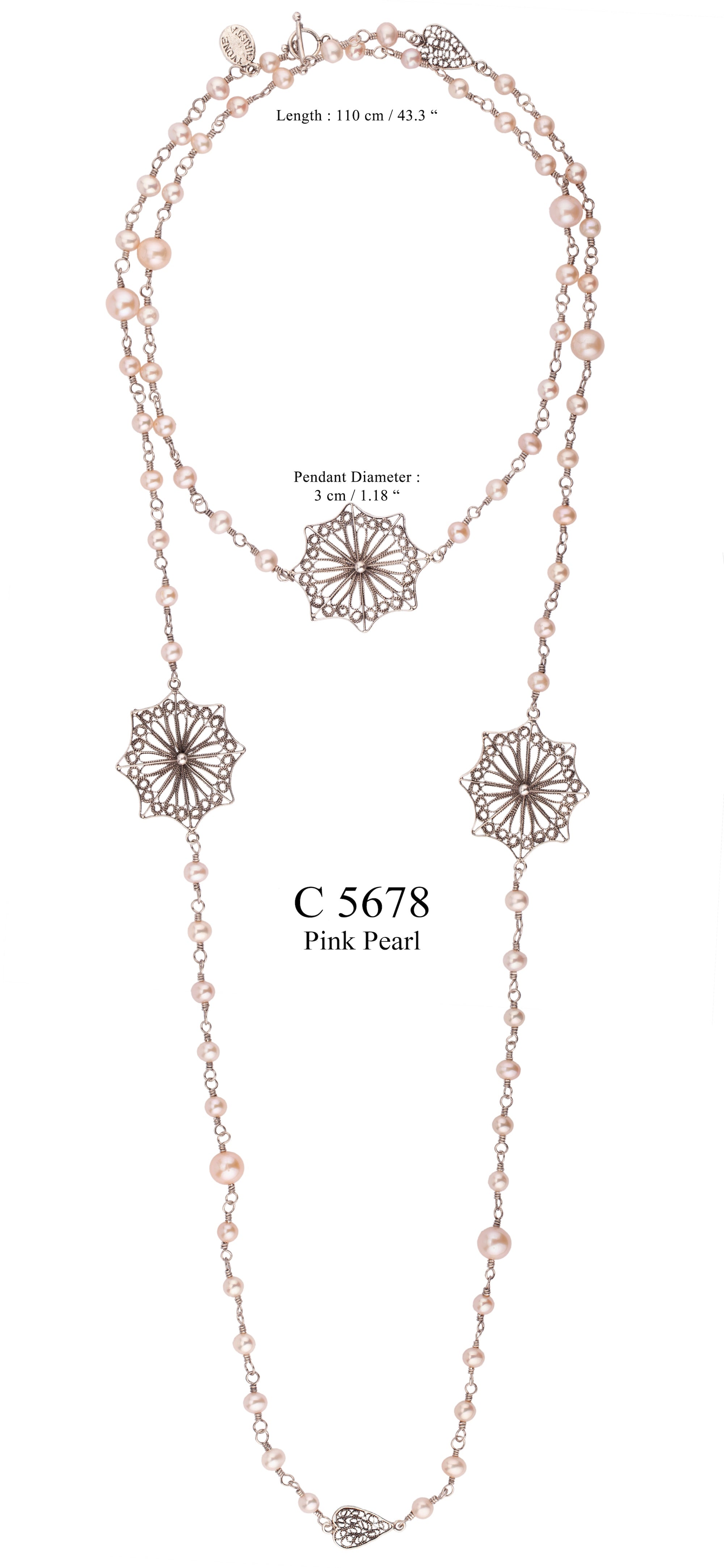 Collier Collection Hilma - Perle Rose ✿ 