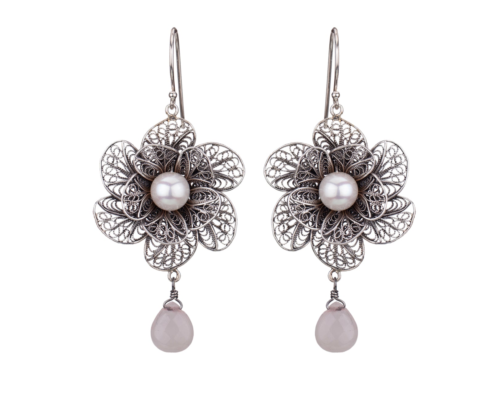 Flora Pearl Earrings - E1044 WP