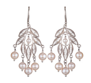 Leaf Cluster Earrings- E1816 WP