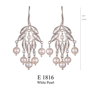 Leaf Cluster Earrings- E1816 WP
