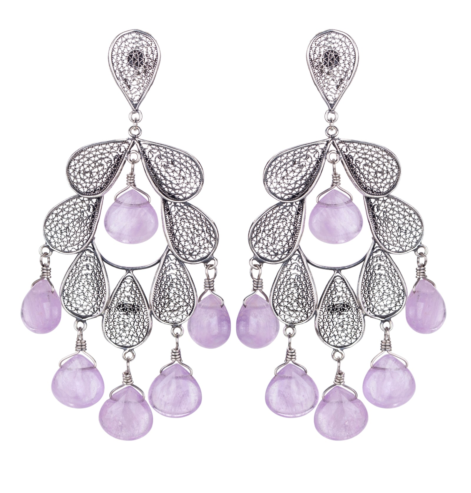 Amethyst Chandelier Earrings -  E3321