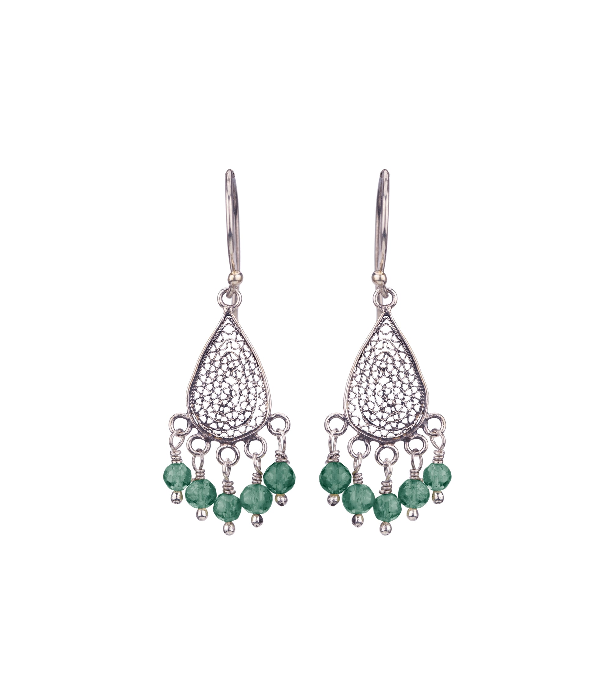 Petites boucles d'oreilles filigrane en forme de larme ✿ 