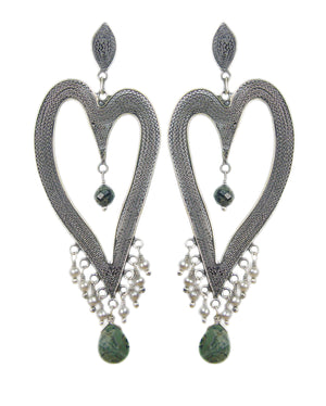 Heart earrings asymmetrical  ✿