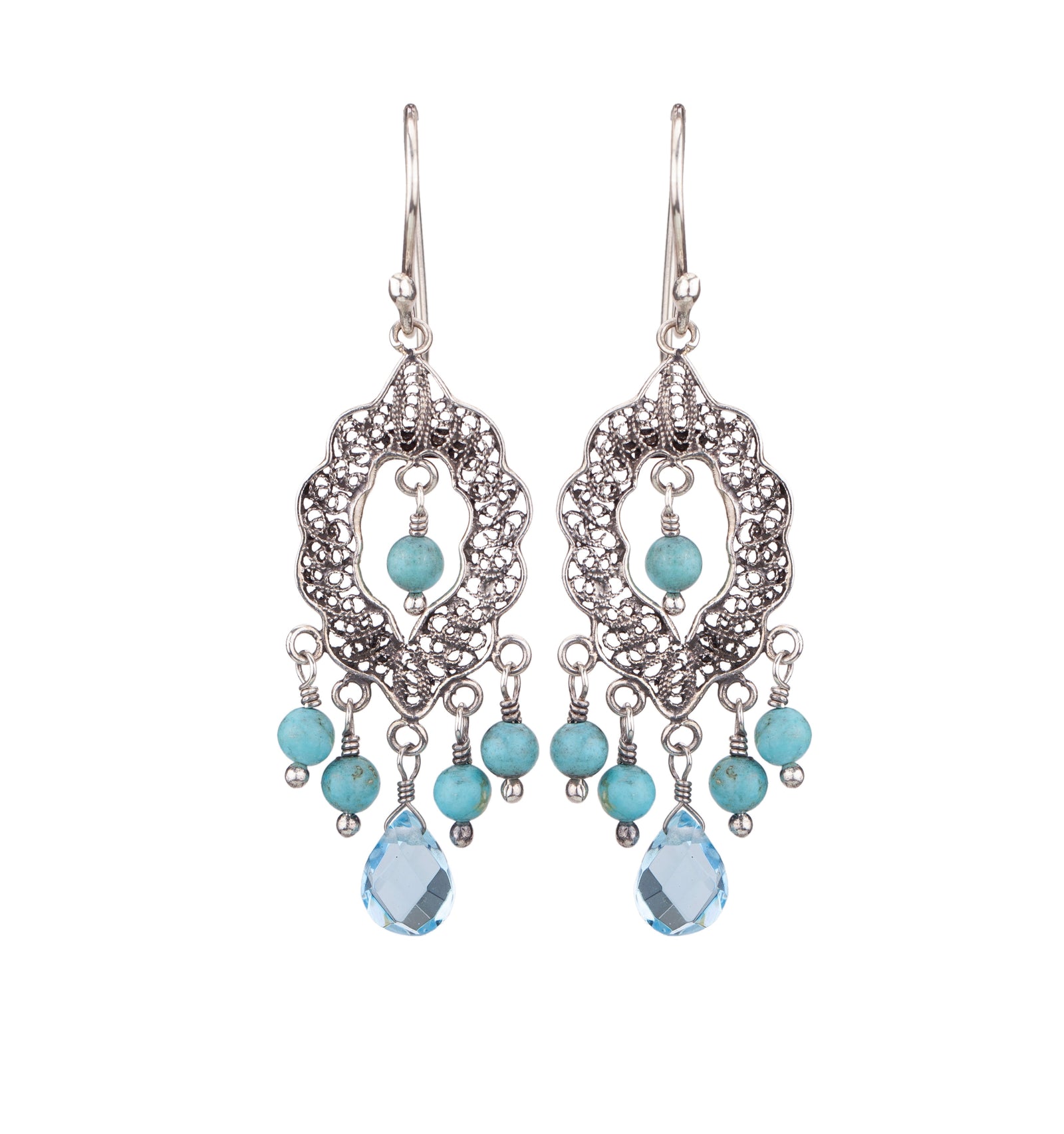 Turquoise Chandelier Earrings - E3494