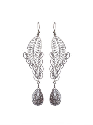 Silver Blossom Earrings ✿