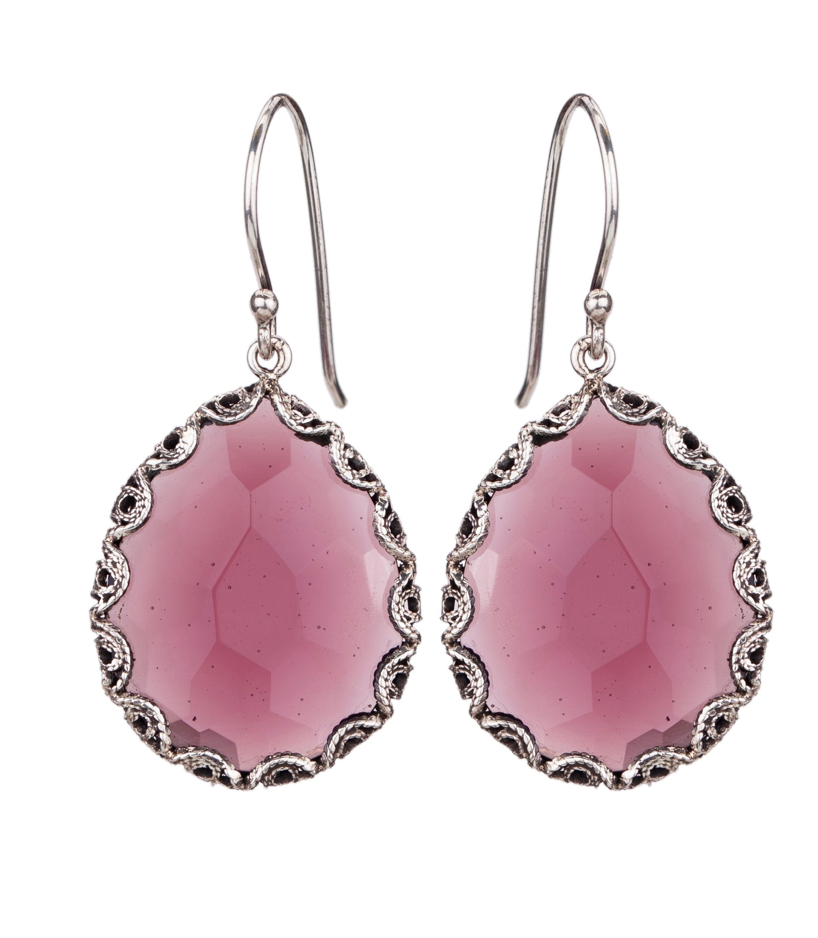 Dark oxidized Teardrop earrings - E3902 PUR