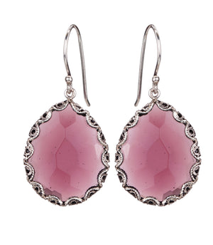 Dark oxidized Teardrop earrings - E3902 PUR