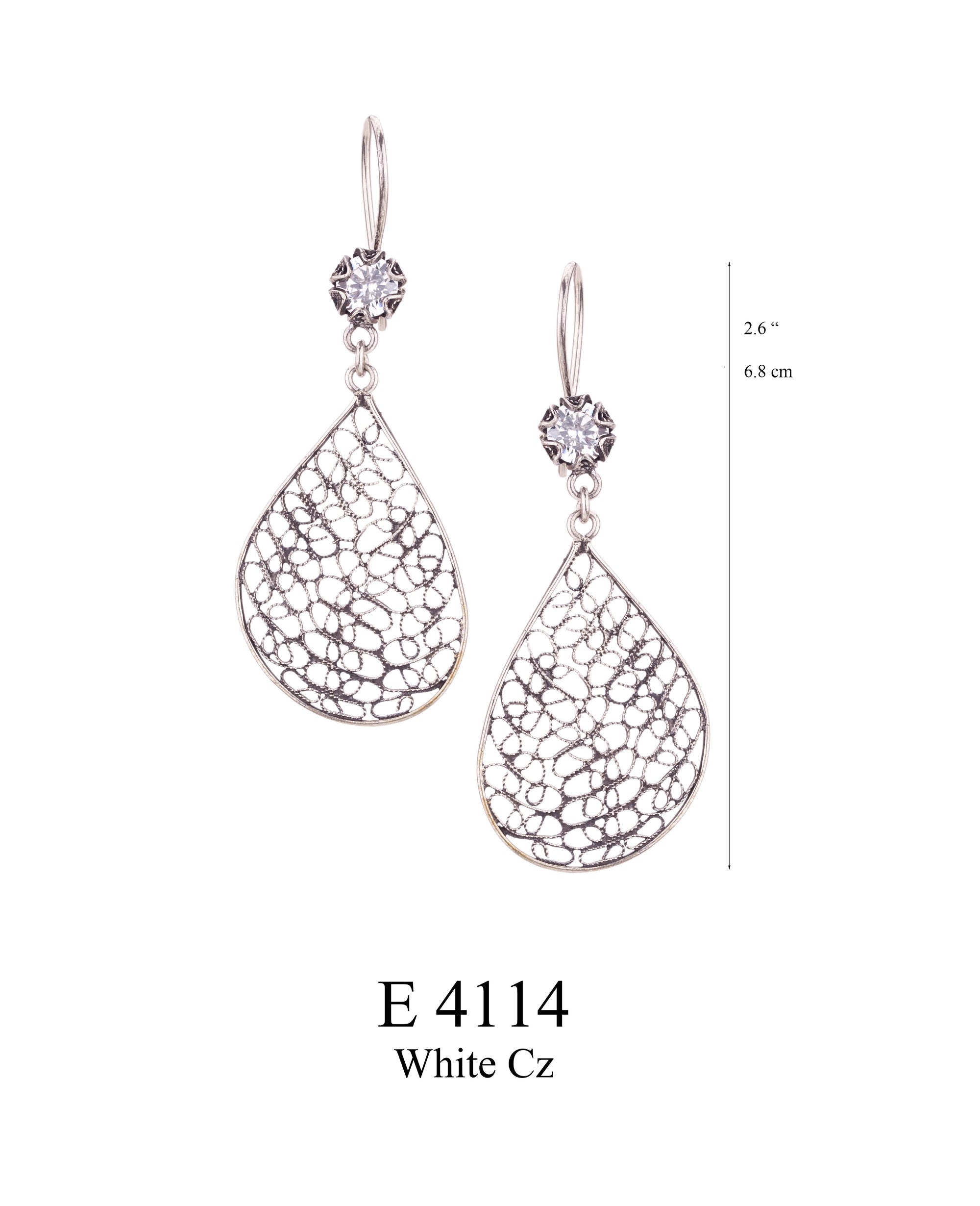 Ethereal Lace Teardrop Earrings