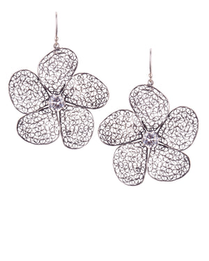 Spring Bloom earrings - clear CZ ✿