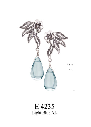 Botanical Garden Earrings - Light Blue