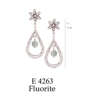 Fluorite Dewdrop Earrings