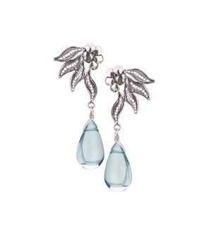 Botanical Garden Earrings - Light Blue