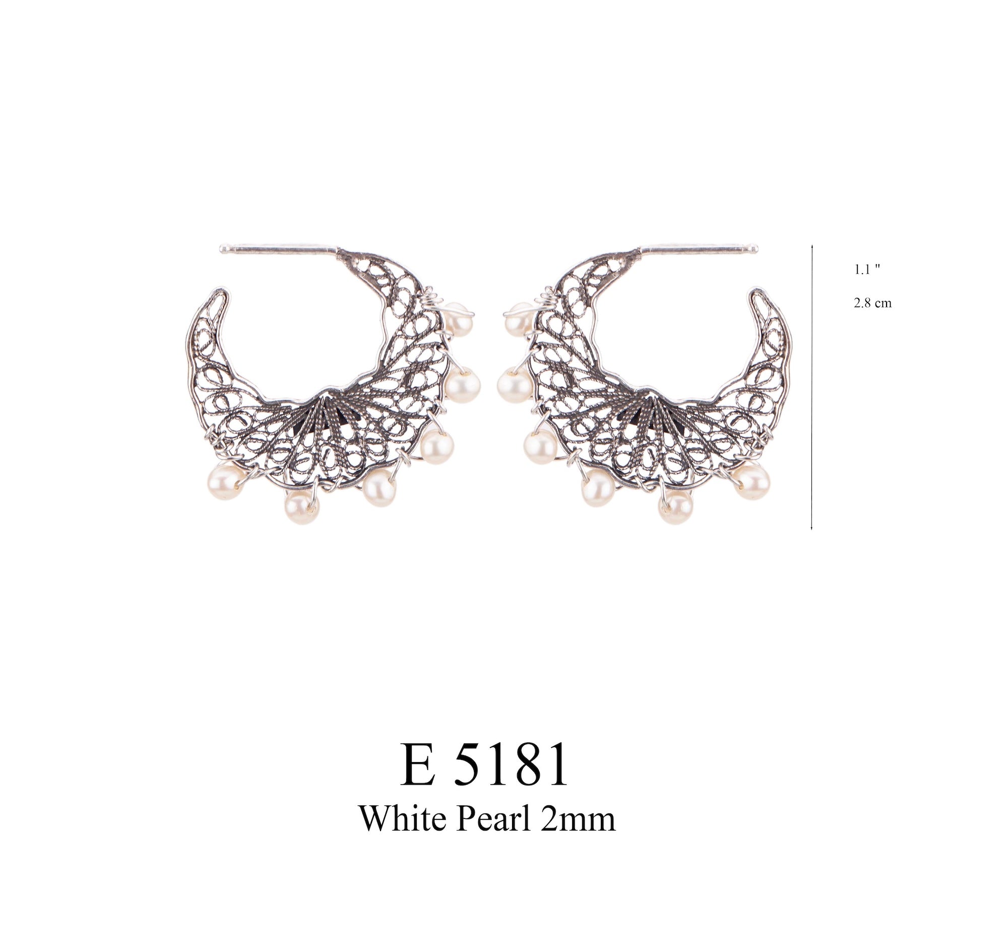 Luna Cascade Tiny Filigree Hoops