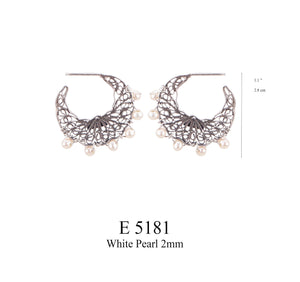 Luna Cascade Tiny Filigree Hoops