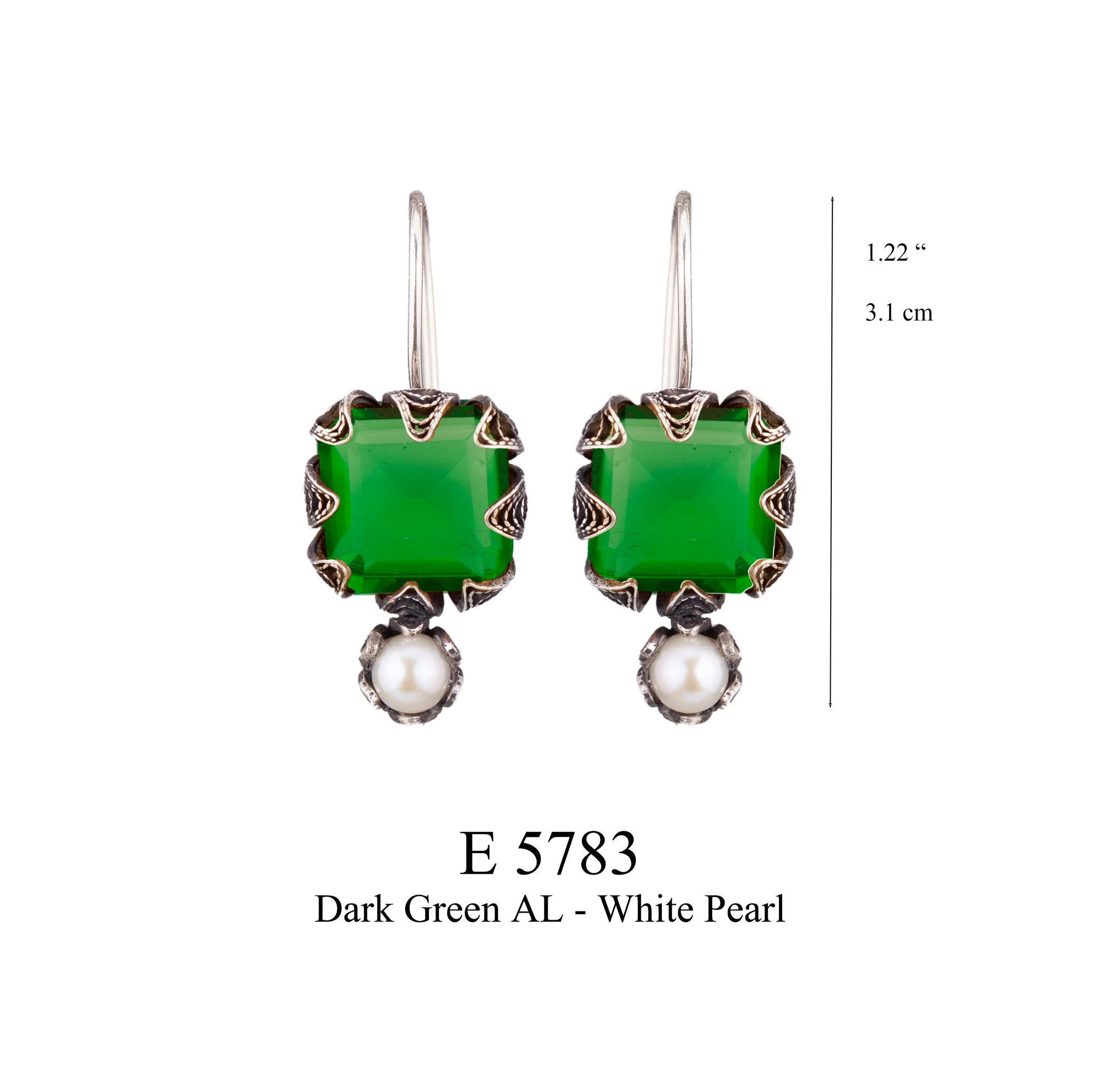 Menage à Vert Earrings Dark