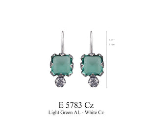 Menage à Vert Earrings Blue-Green