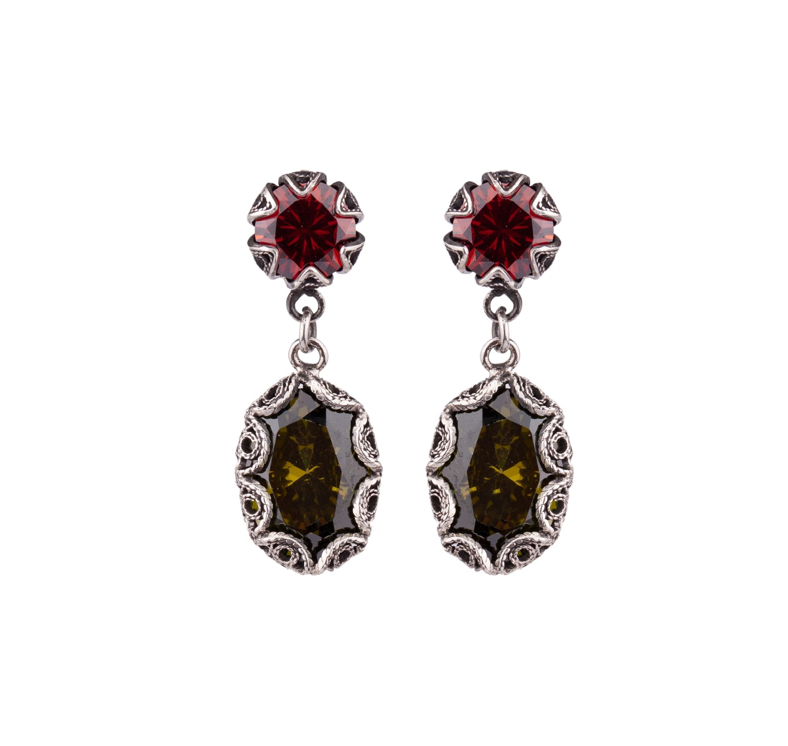 Velvet Ember Drop Earrings - ECZ014