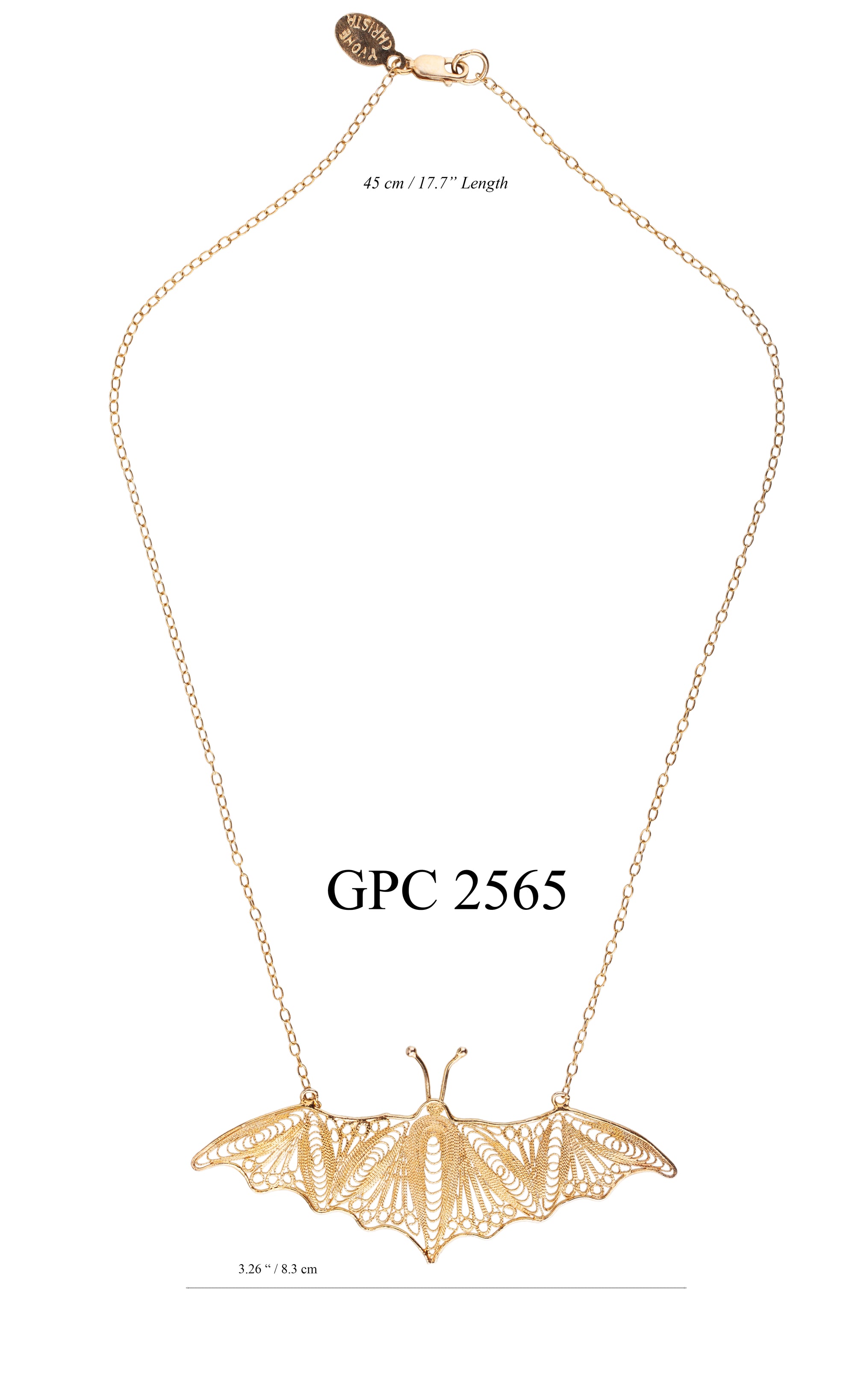 Bat Necklace Sleek GOLD ✿