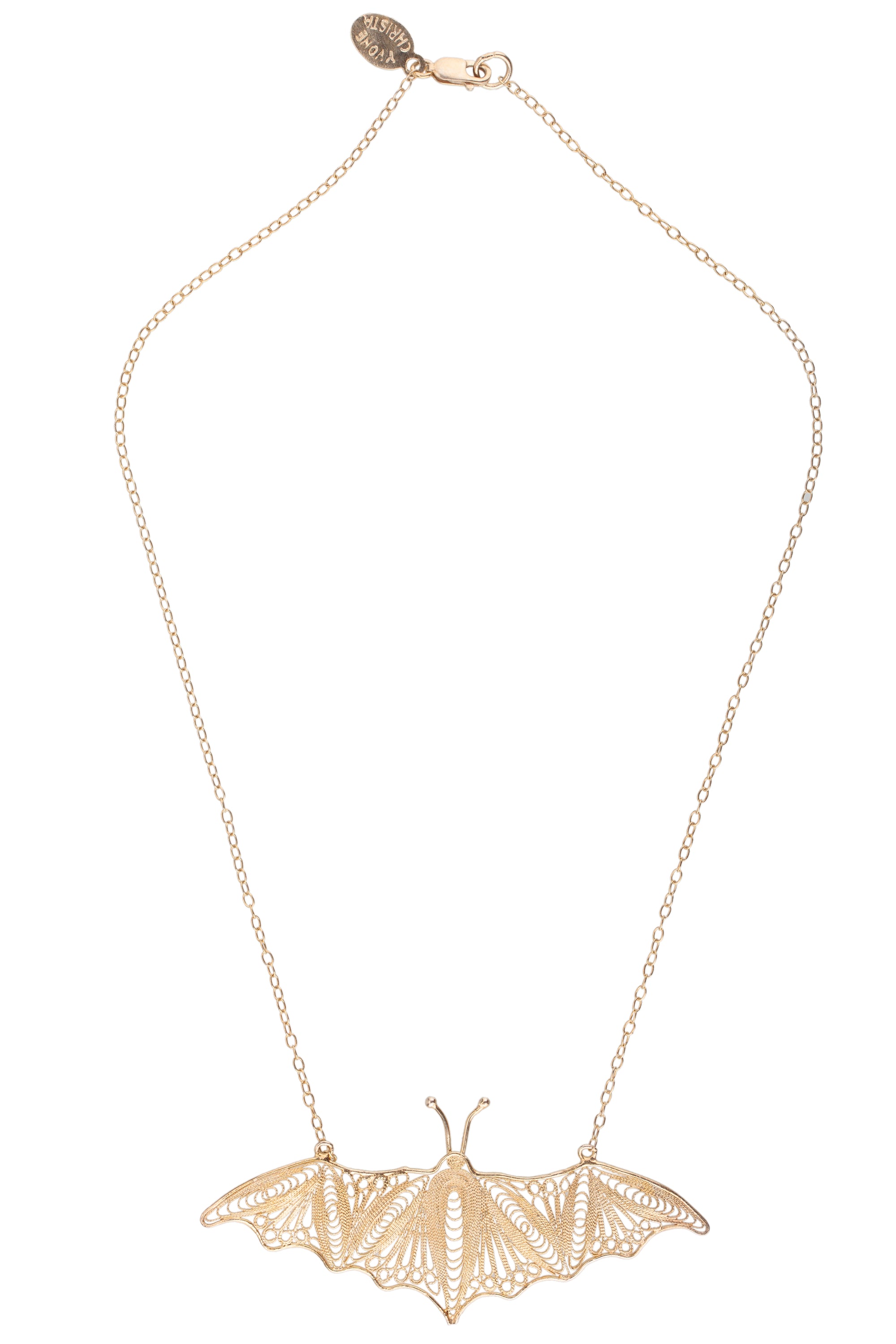 Bat Necklace Sleek GOLD ✿