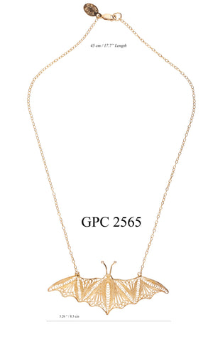 Bat Necklace Sleek GOLD ✿