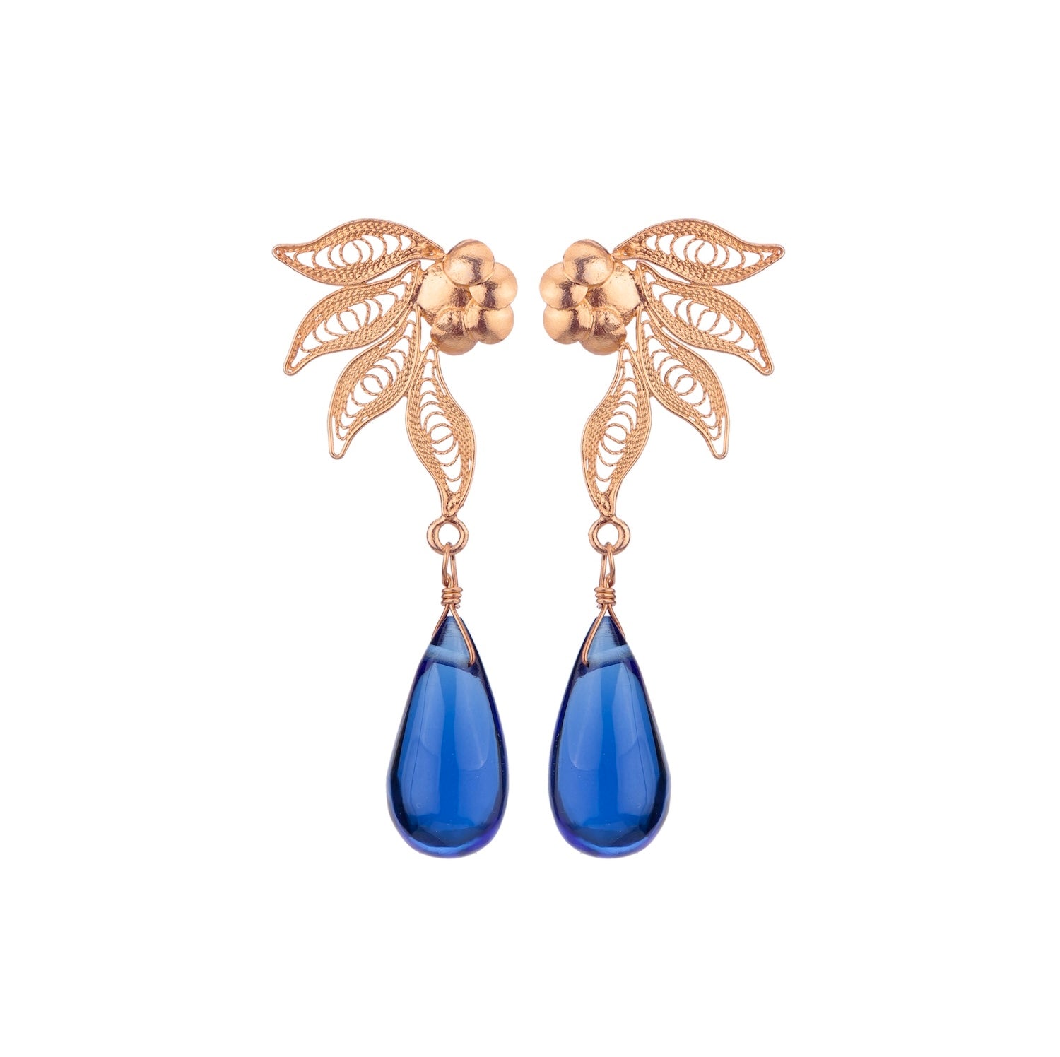Botanical Garden Rose Gold Earrings