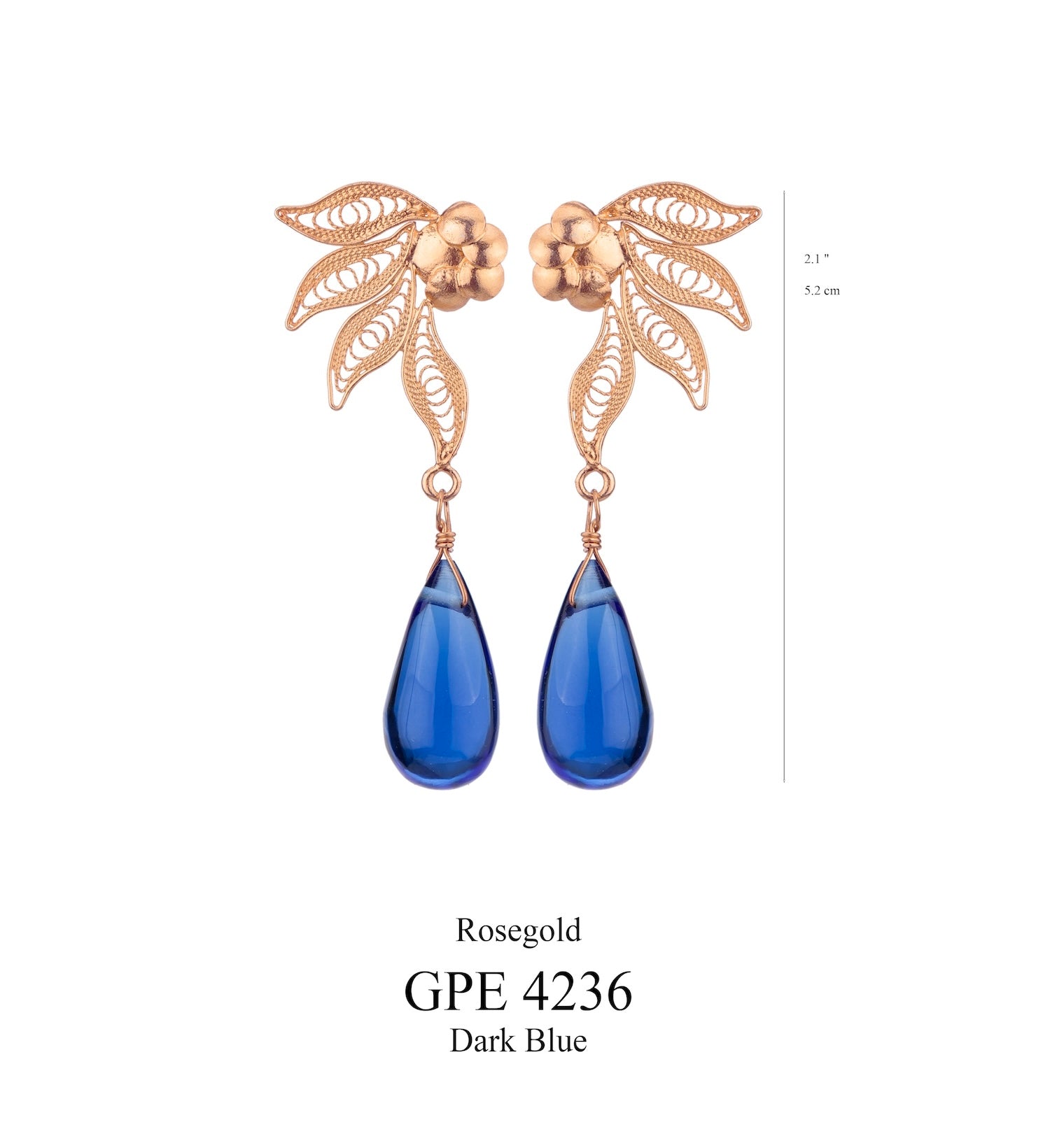 Botanical Garden Rose Gold Earrings