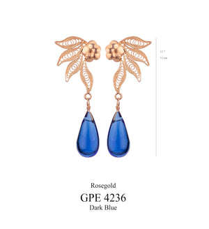 Botanical Garden Rose Gold Earrings