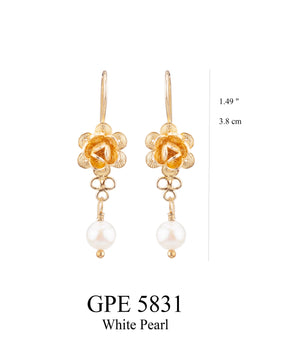 White Pearl Earrings