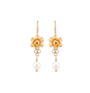 White Pearl Earrings