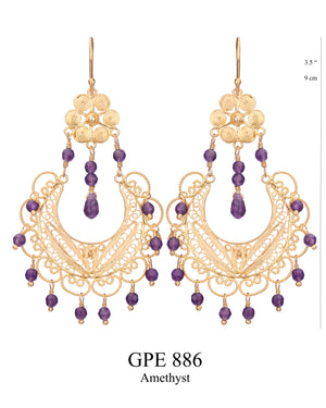 Orecchini chandelier Frida - Ametista ✿ 