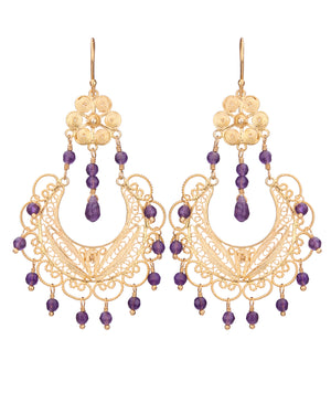 Frida chandelier earrings -  Amethyst ✿