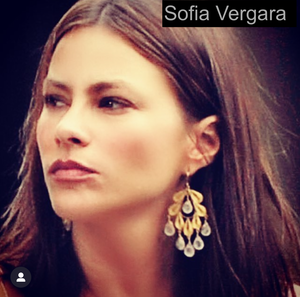 Sofia Vergara wearing Yvone Christa earrings