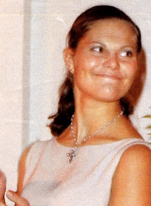 Princess Victoria of Sweden, candid, wearing Yvone Christa designs