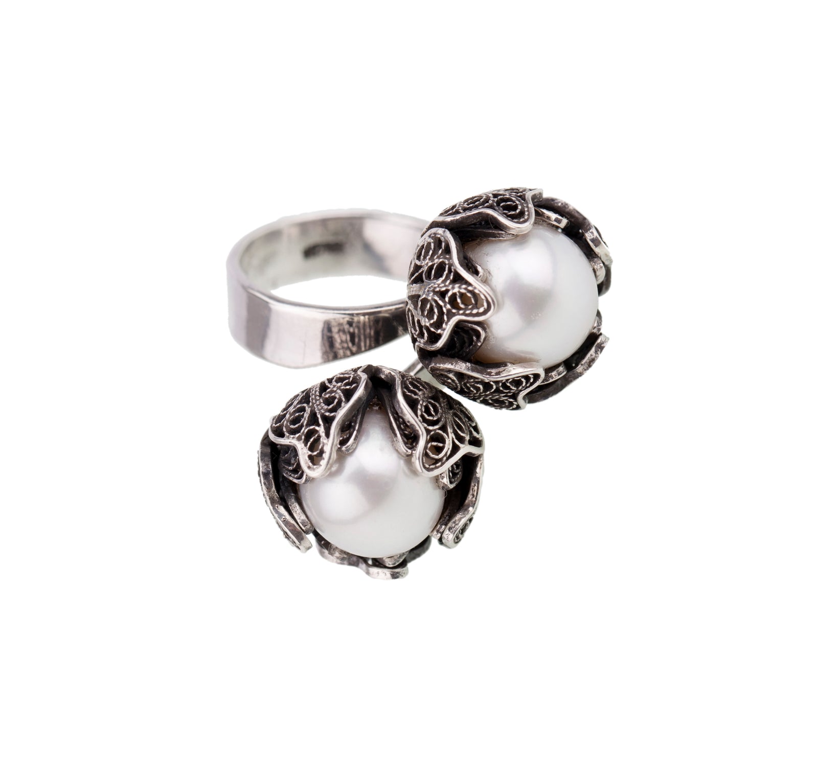 Silver Garden Pearl Ring - R5516