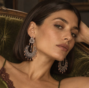 Frida Chandelier earrings Smokey Topaz