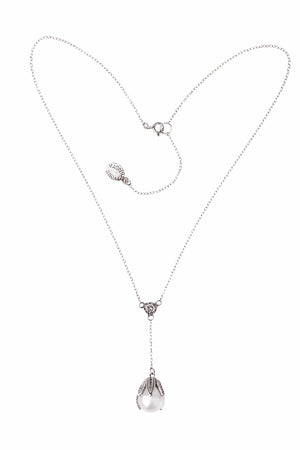 Bloom Pendant Necklace - White Pearl C5170 WP