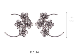 Floating flower earrings
